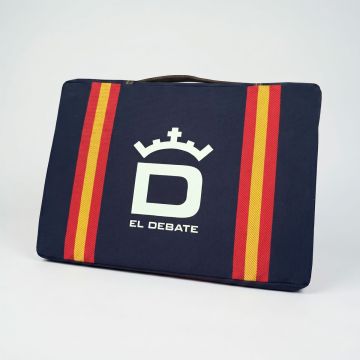 Almohadilla taurina azul con banderas de España