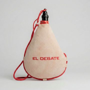Bota de vino española artesanal PEZ de piel de serraje Jesús Blasco 1 litro