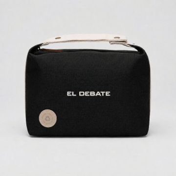 Neceser de viaje de poliéster reciclado - Negro